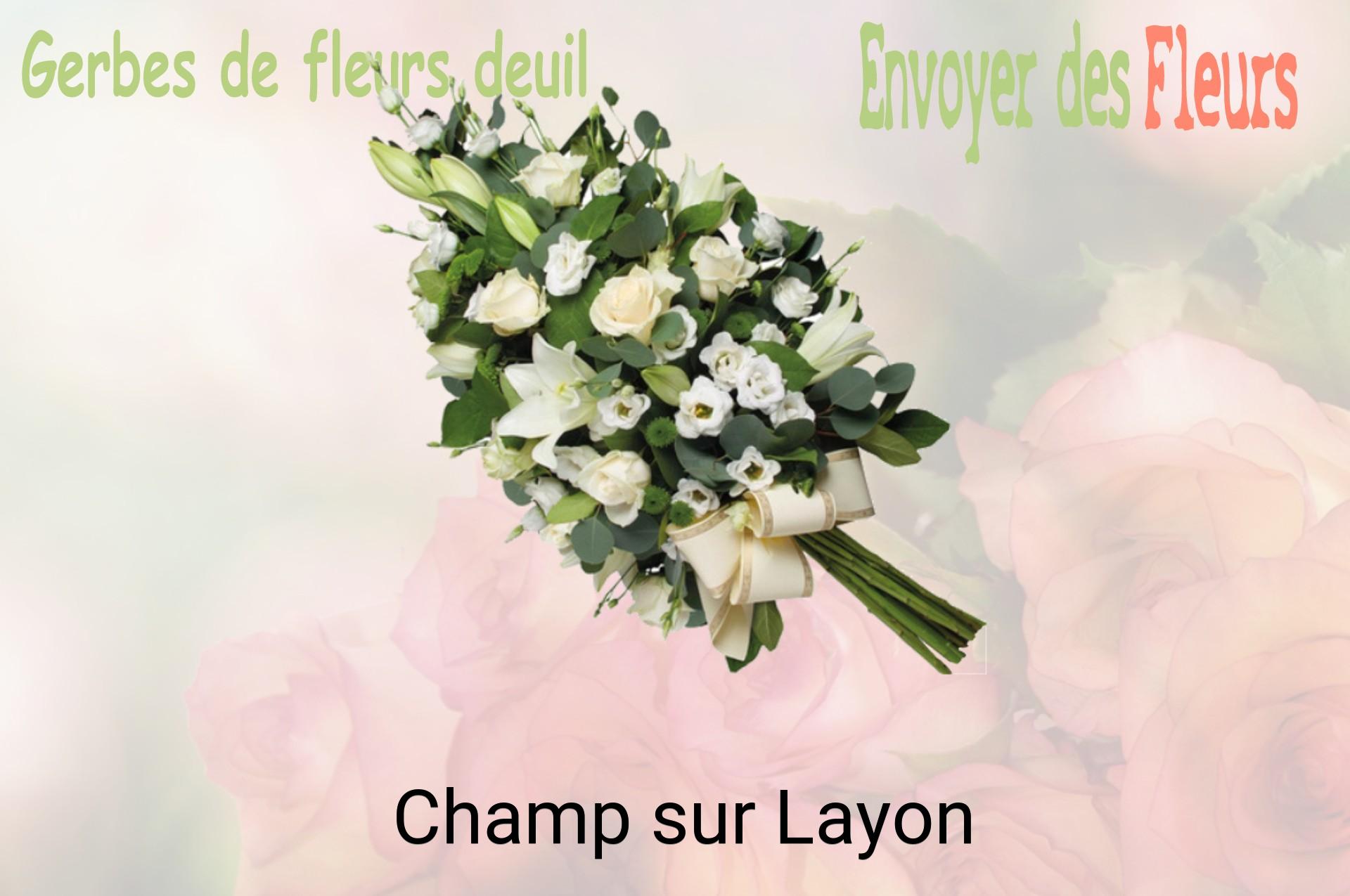 Gerbe de fleurs de deuil livrée à Champ-sur-Layon